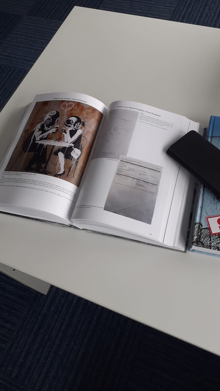 Banksy, Original working sketch for Think Tank, 2003