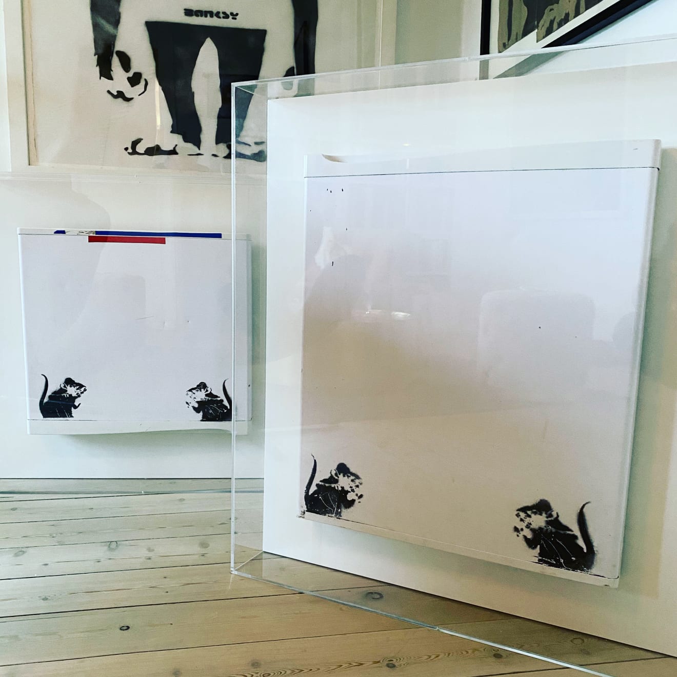Banksy, "Bowler Hat Rats on fridge panel" aka "Lock Pick Rats" ., ca. 2004