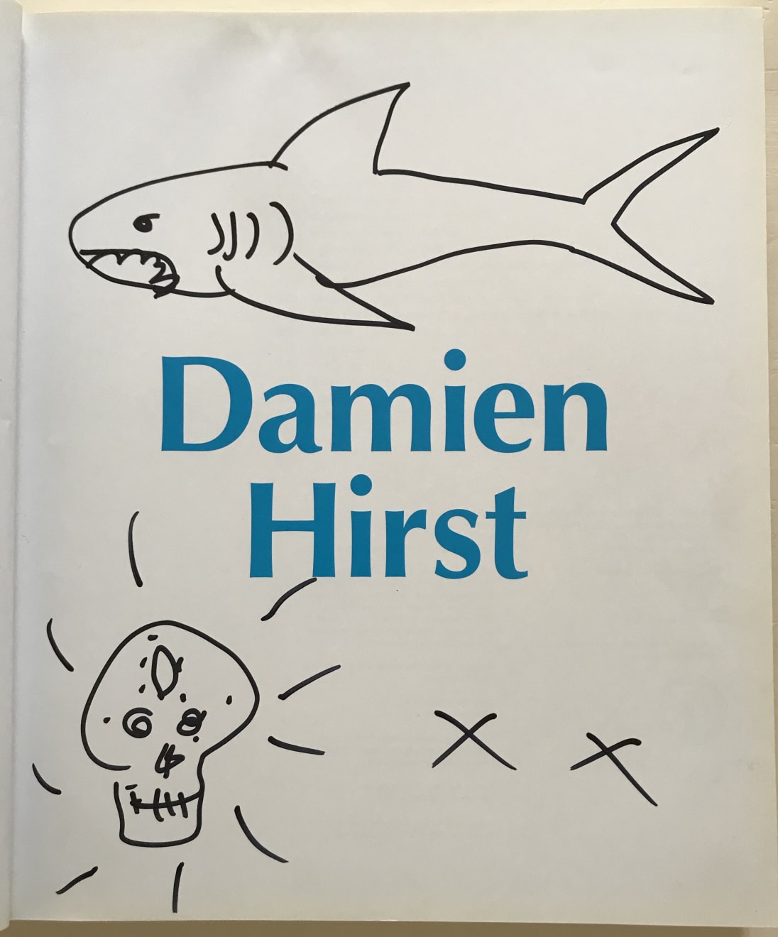 Damien Hirst, Shark, Butterfly, Skull and heart drawing in Tate catalogue., 2012