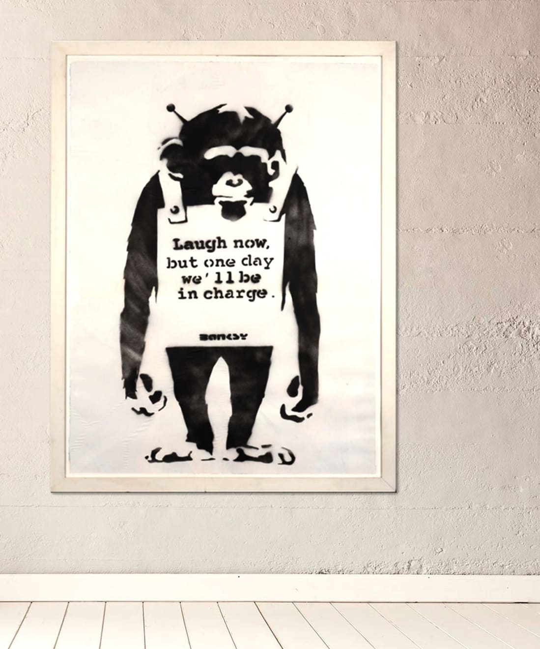 Banksy, "Laugh Now But One Day We´ll Be In Charge" ., 2001
