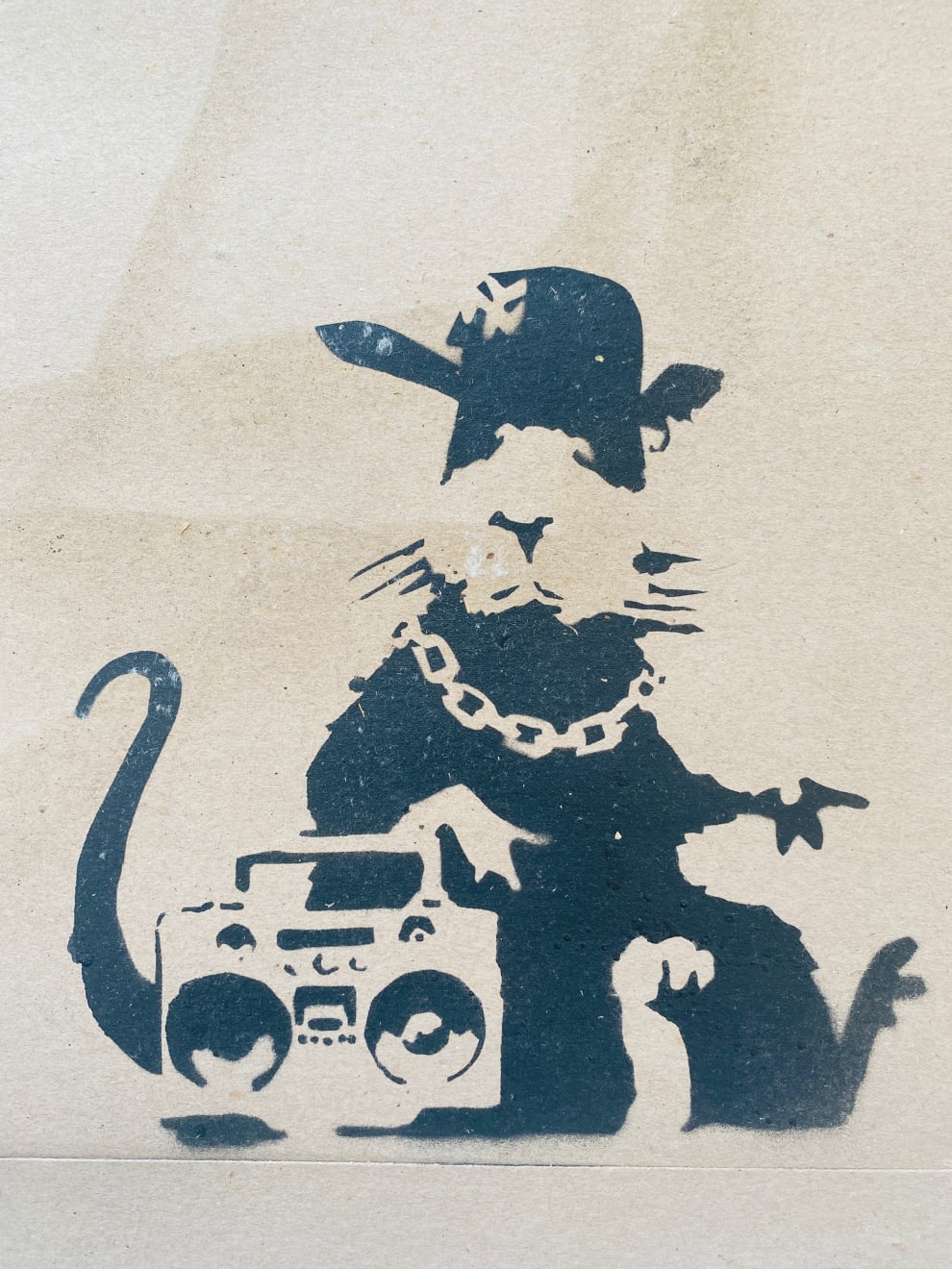 Banksy, "Ghettoblaster Rat", 2003