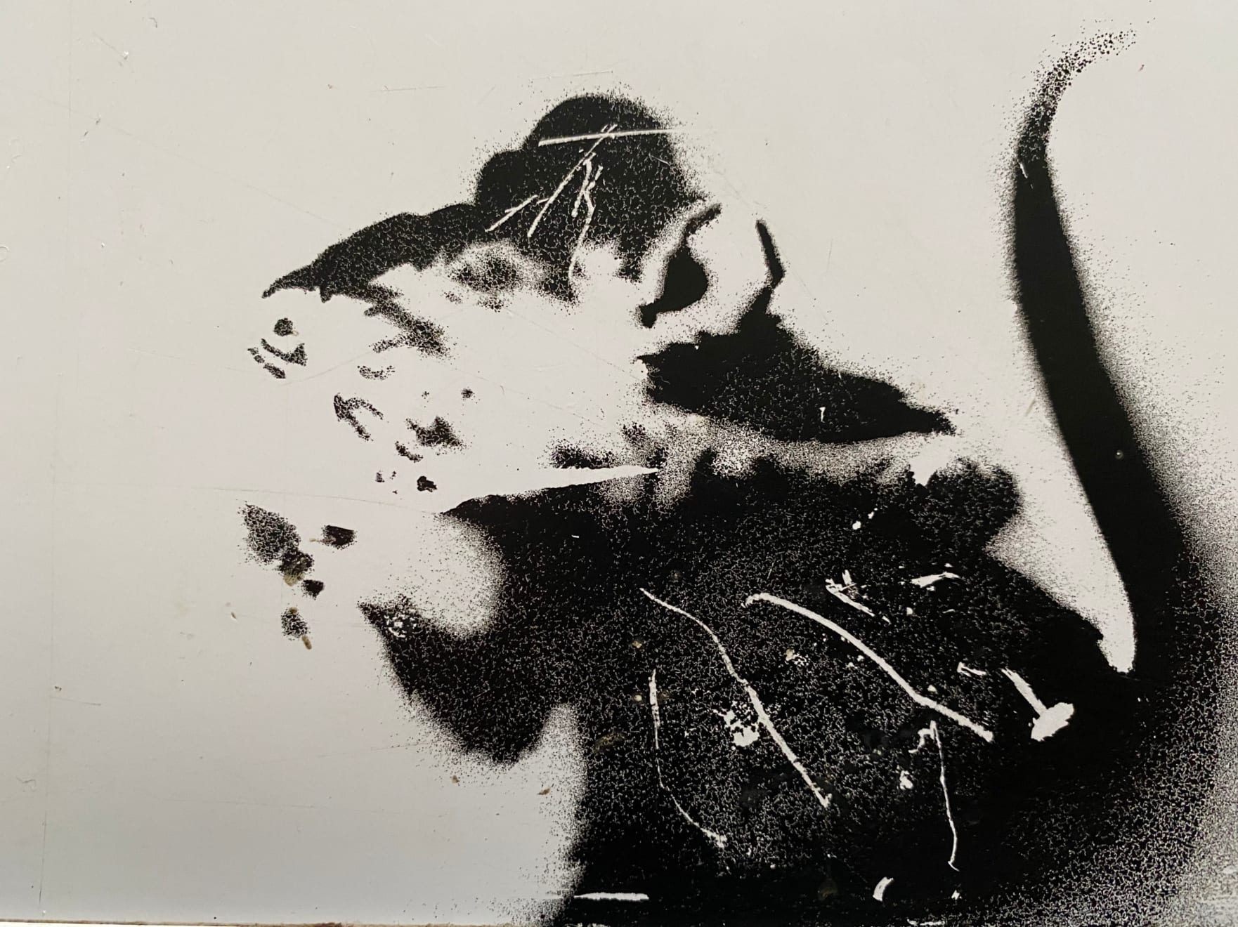 Banksy, Bowler Hat rats on fridge door (upper panel) ., Ca. 2004