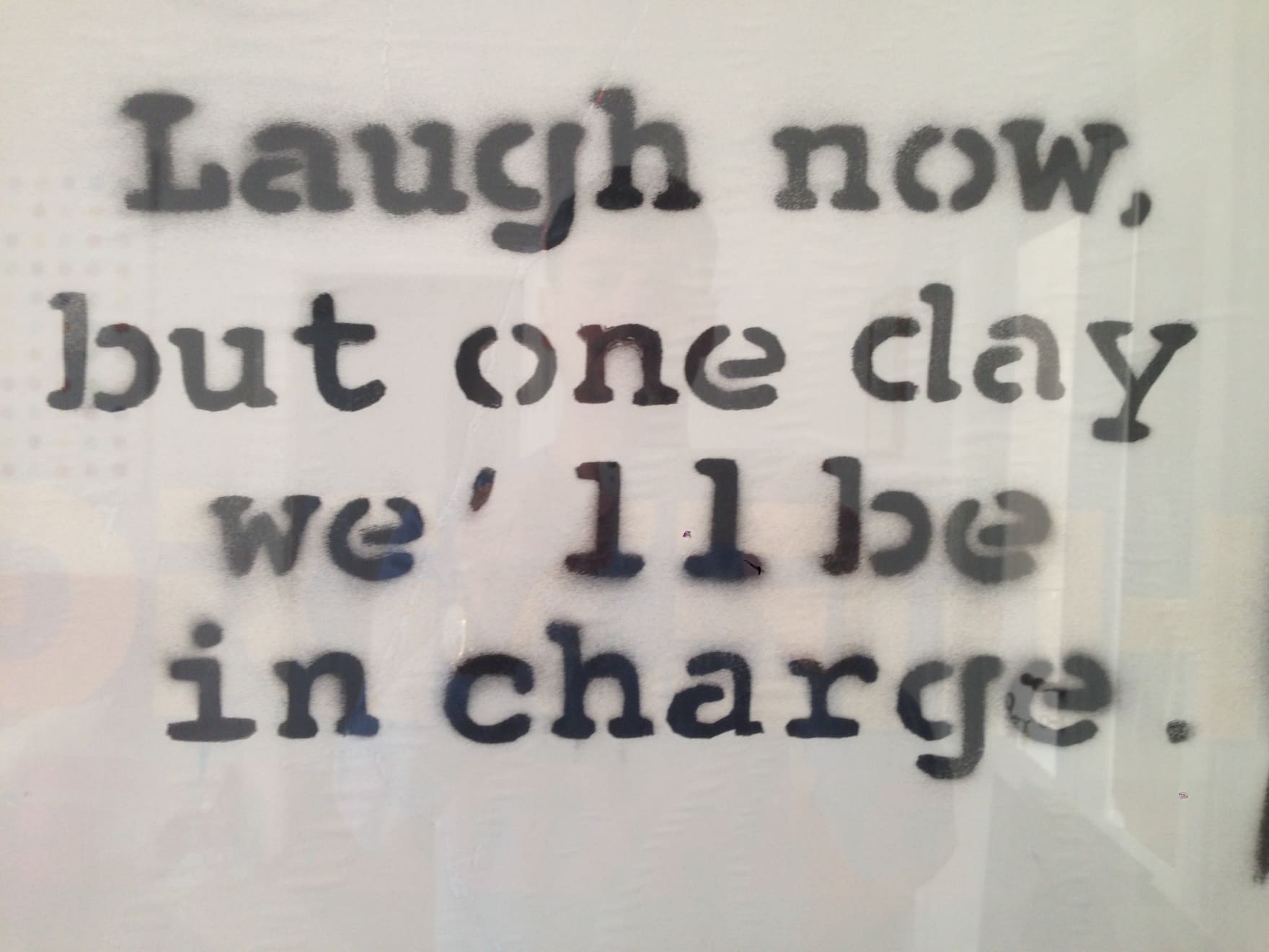 Banksy, "Laugh Now But One Day We´ll Be In Charge" ., 2001