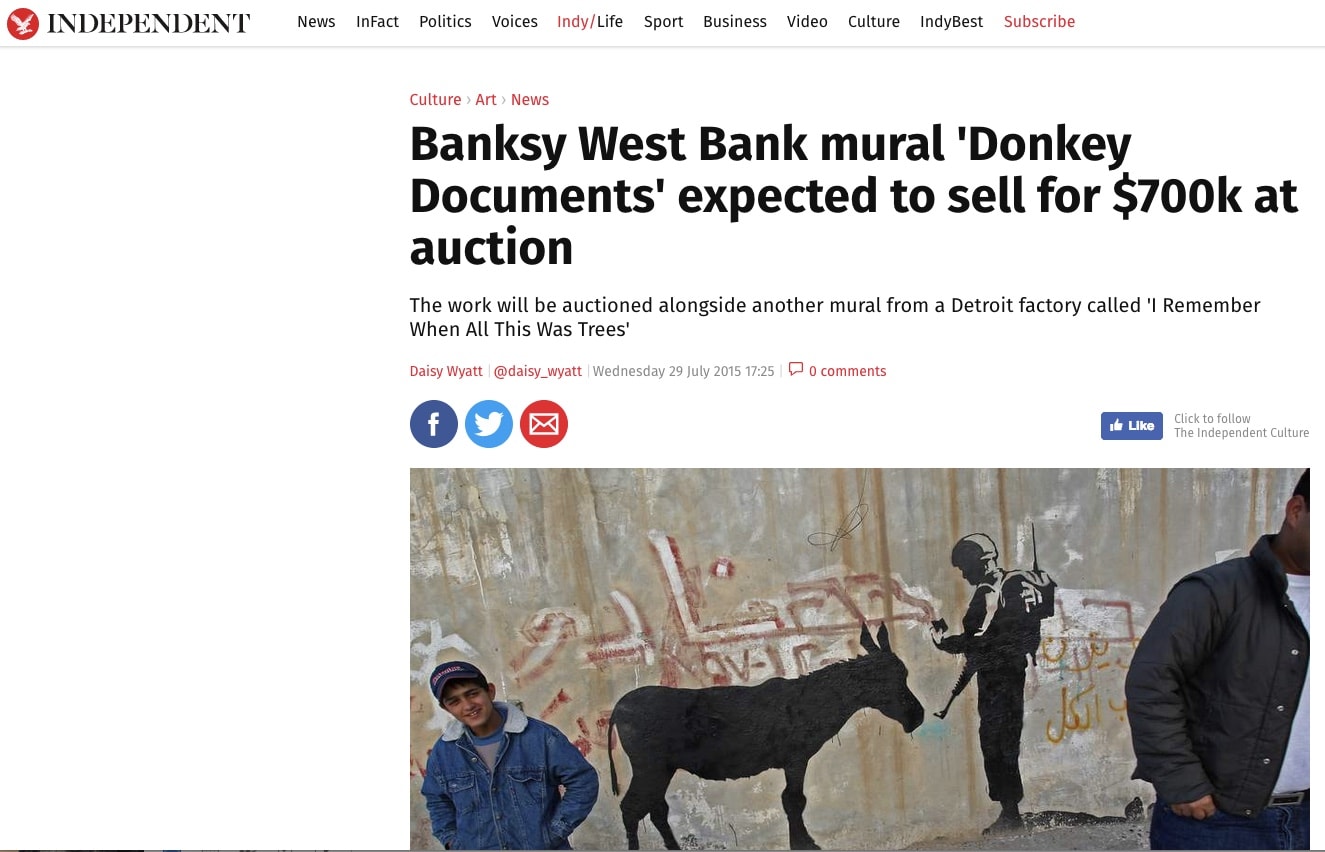 Banksy, "Donkey Documents" , 2007