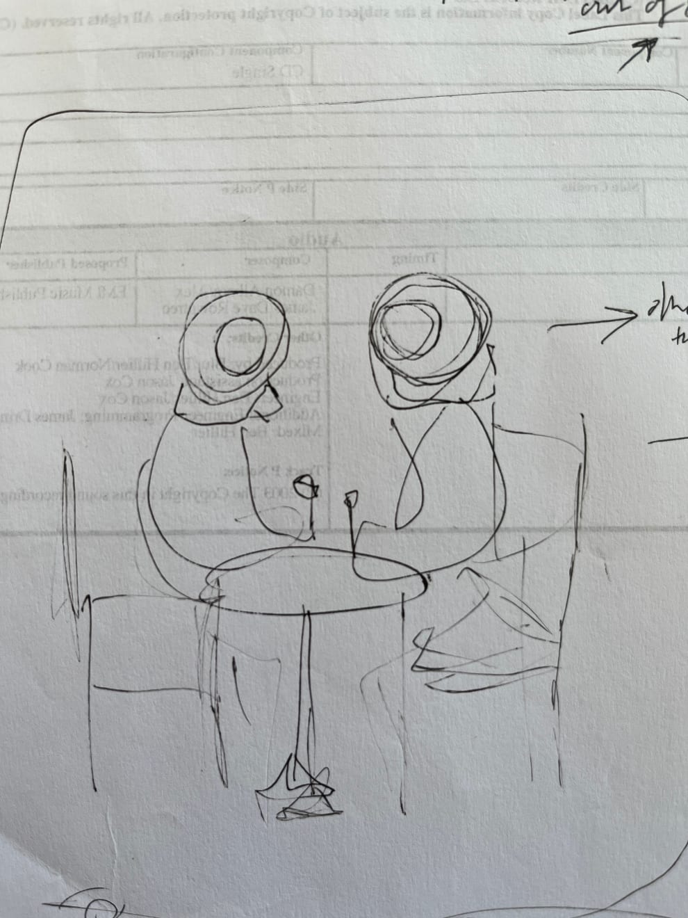 Banksy, Original working sketch for Think Tank, 2003