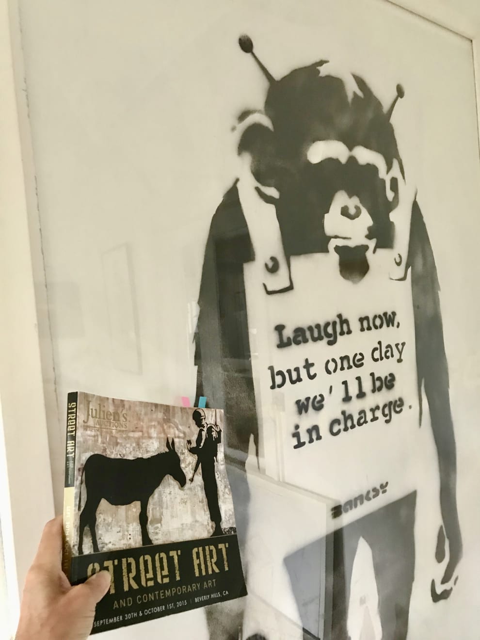 Banksy, "Laugh Now But One Day We´ll Be In Charge" ., 2001