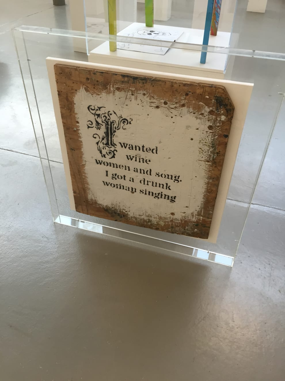 Banksy, "I wanted wine women and song..." SOLD, 2005