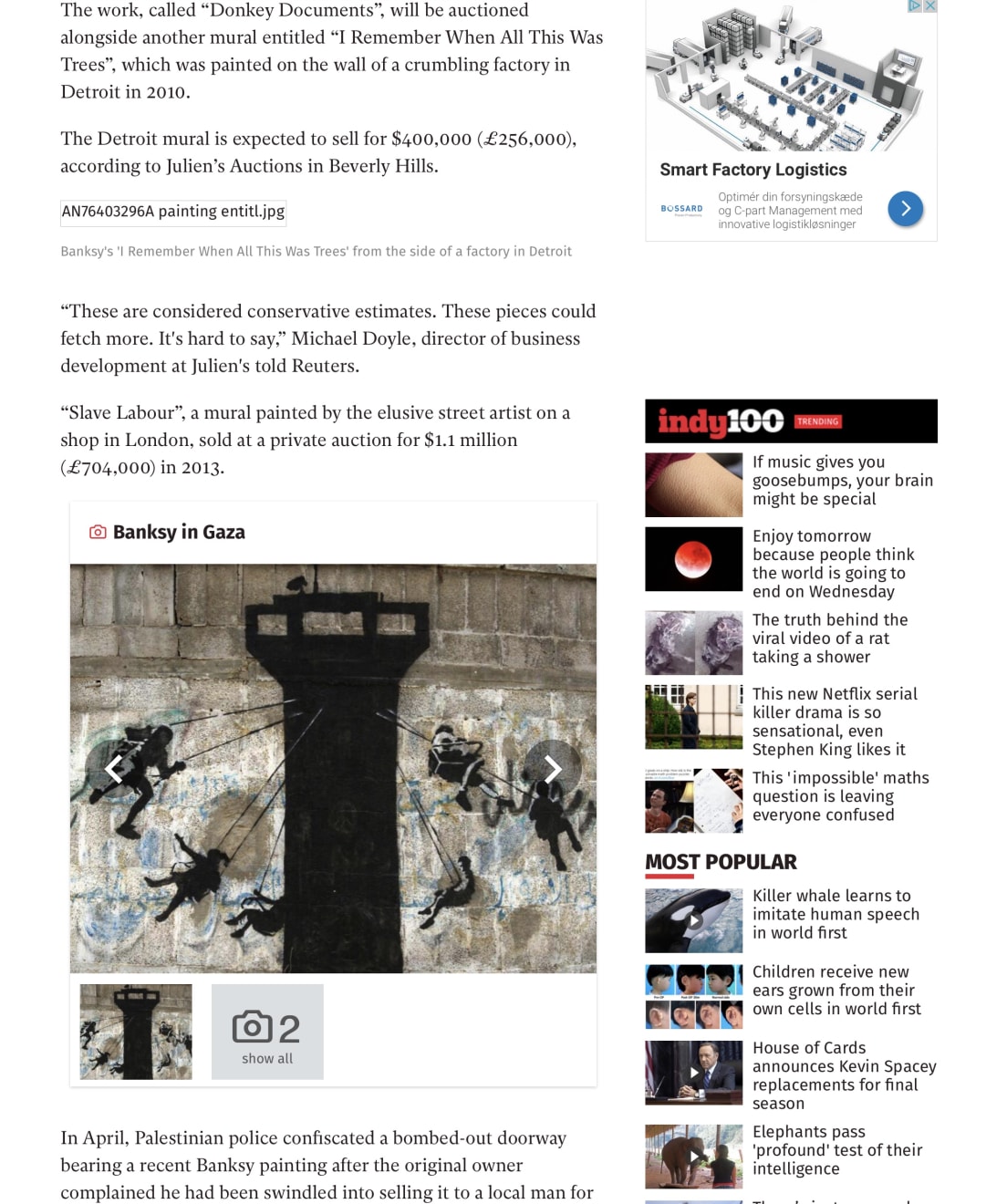 Banksy, "Donkey Documents" , 2007