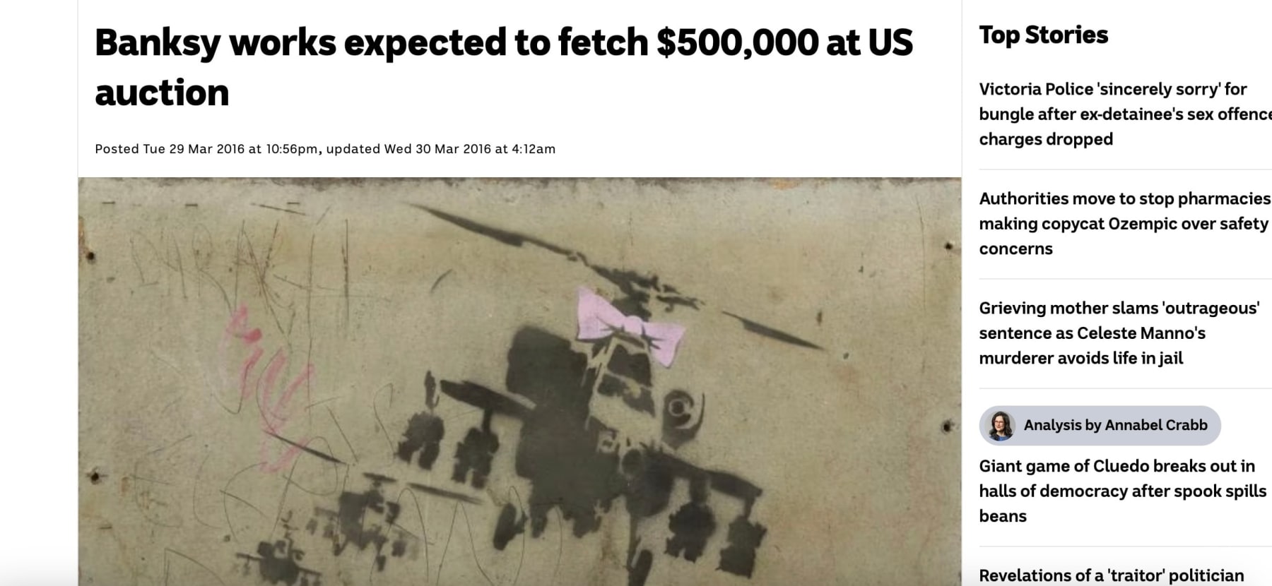 Banksy, Happy Choppers (Huge version)., 2002