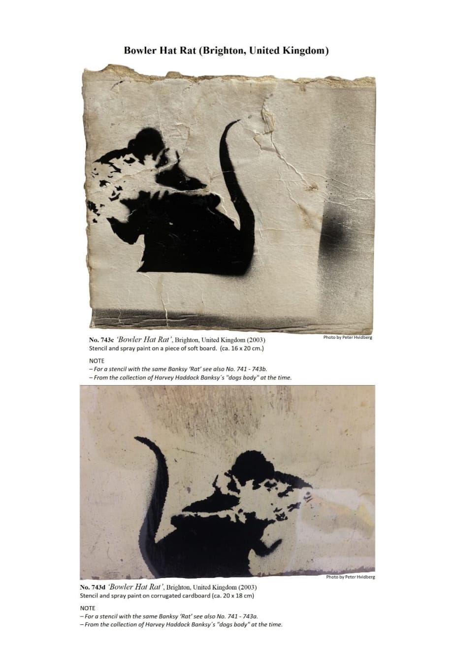Banksy, Sword Rat aka Lock Pick Rat from Brighton., ca. 2003
