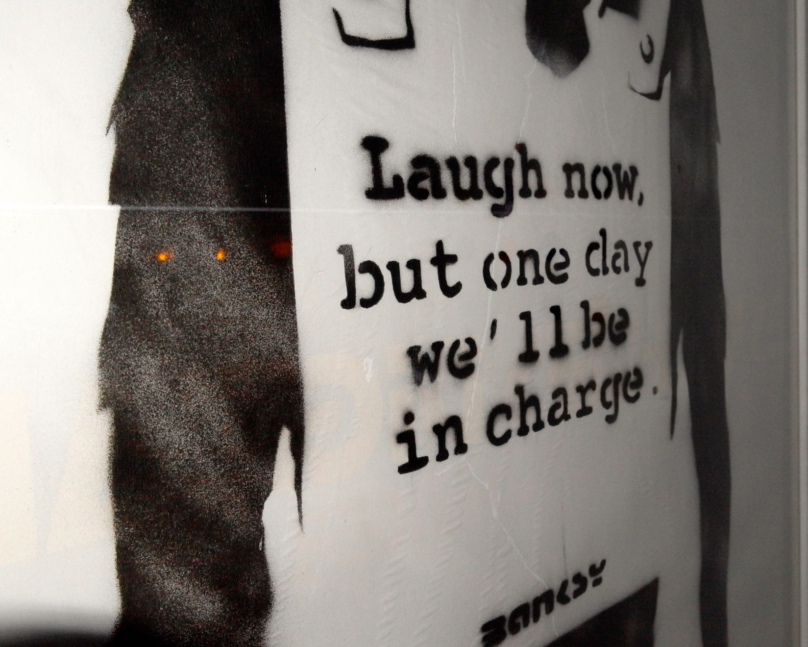 Banksy, "Laugh Now But One Day We´ll Be In Charge" ., 2001