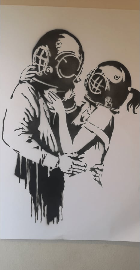 Banksy, "Think Tank" original preparatory spray . (RESERVED), 2003