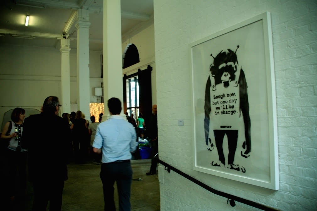 Banksy, "Laugh Now But One Day We´ll Be In Charge" ., 2001