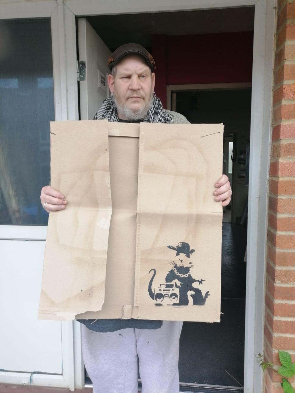 Banksy, "Ghettoblaster Rat", 2003