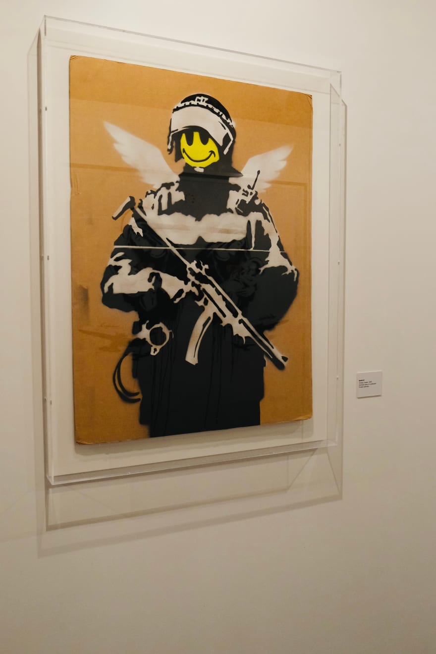 Banksy, "Smiling Copper aka Flying Copper" . (RESERVED), 2003