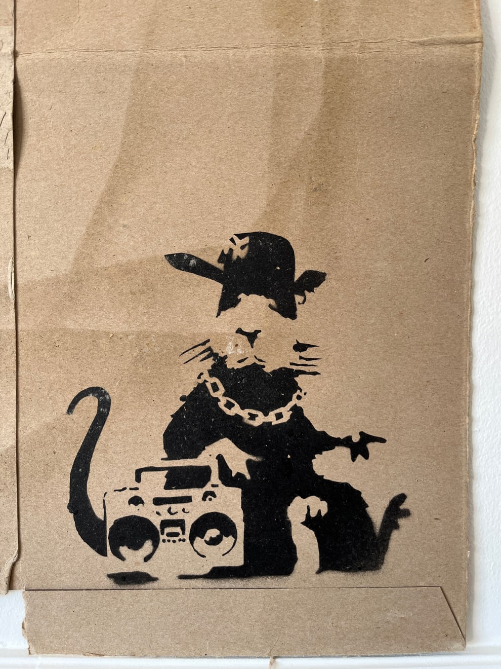 Banksy, "Ghettoblaster Rat", 2003
