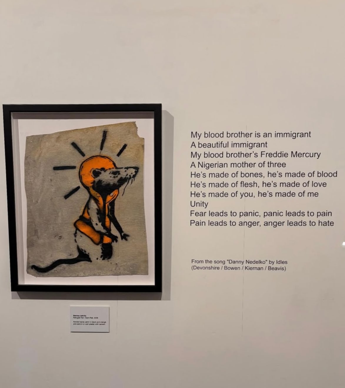 Banksy, "Refugee Rat / Saint Rat "- Paris" (not for sale), 2018