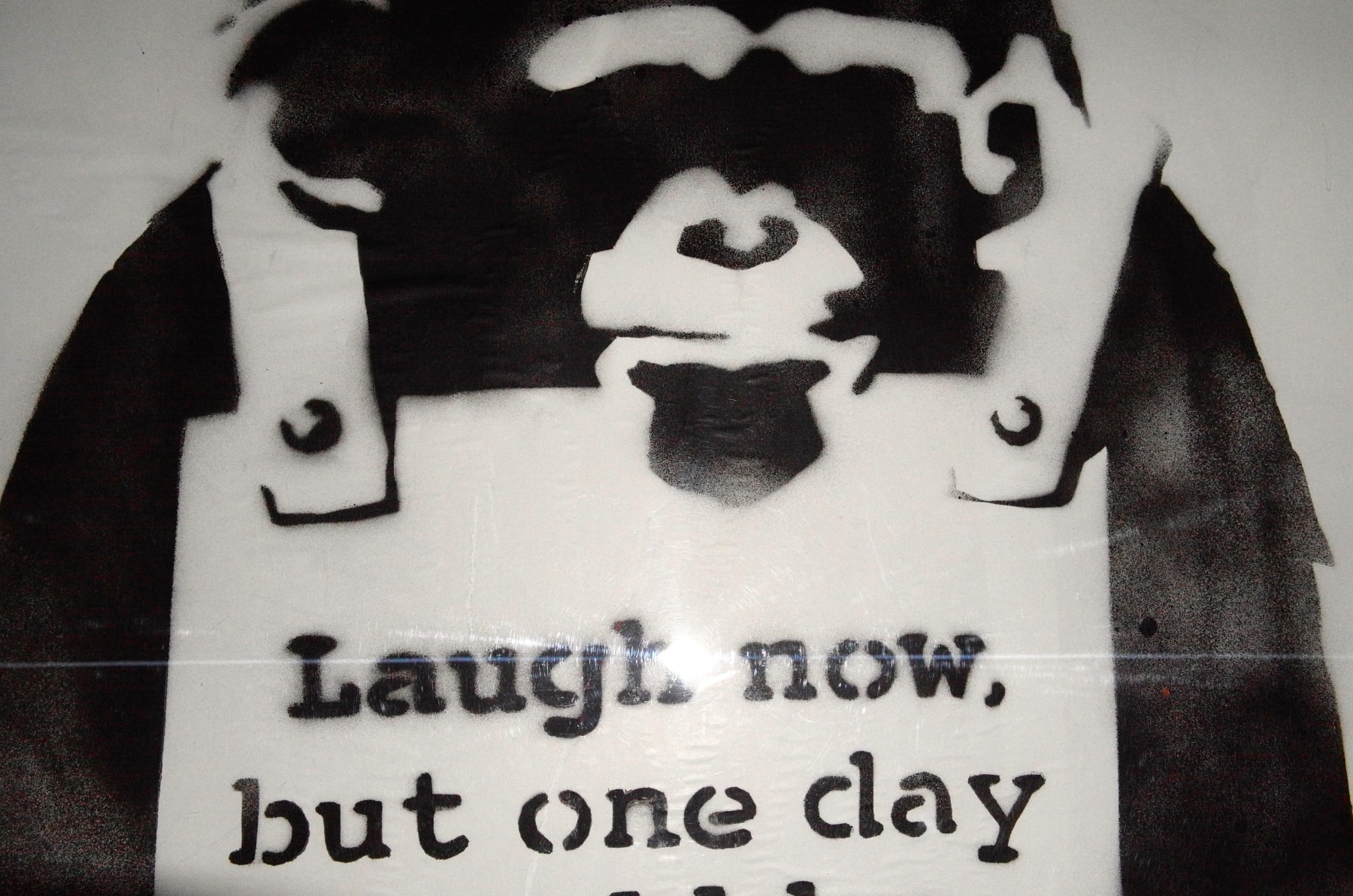 Banksy, "Laugh Now But One Day We´ll Be In Charge" ., 2001