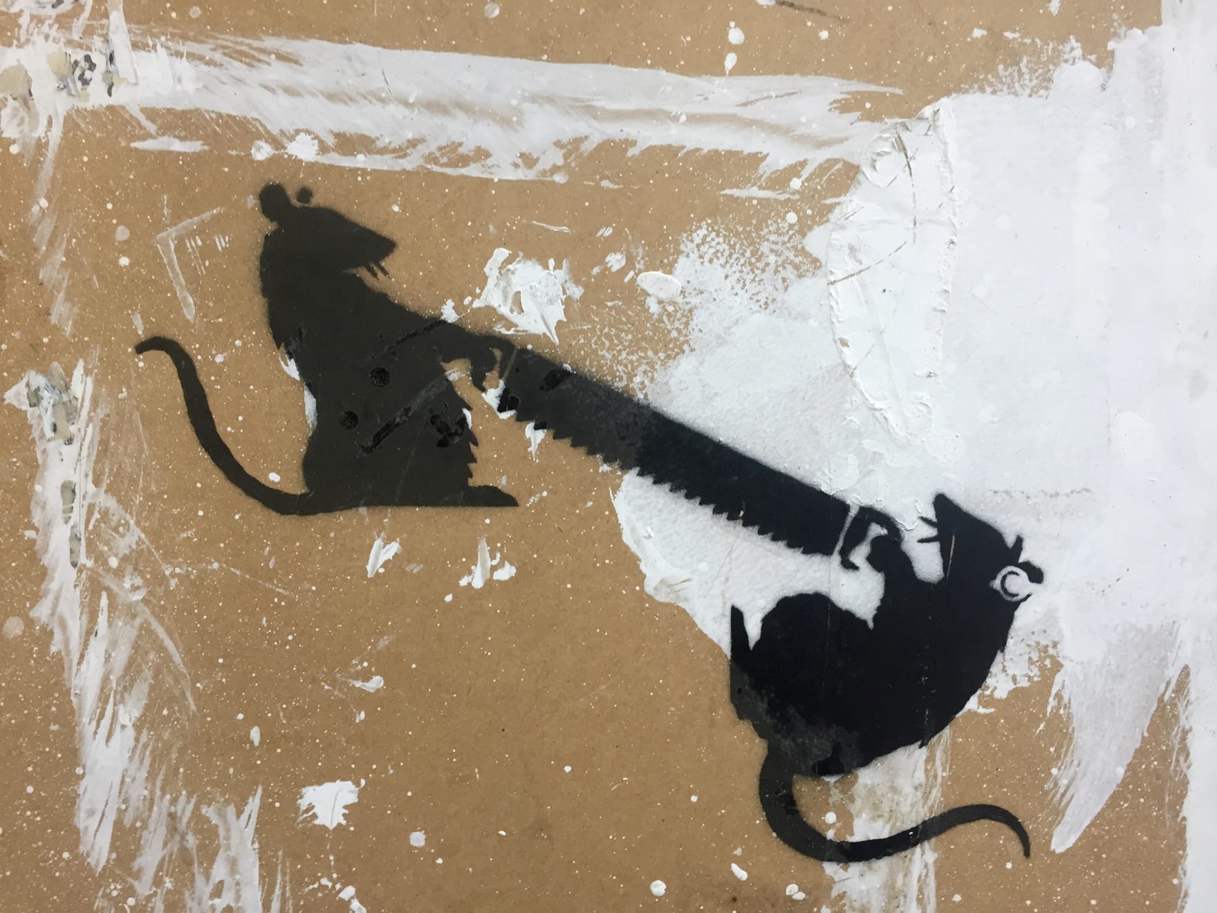 Banksy, Two Rats With Saw, 2003