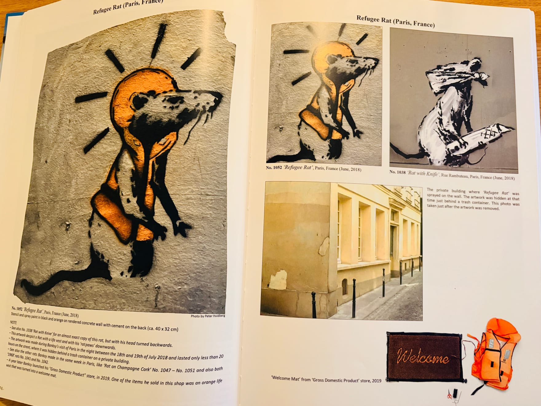 Banksy, "Refugee Rat / Saint Rat "- Paris" (not for sale), 2018