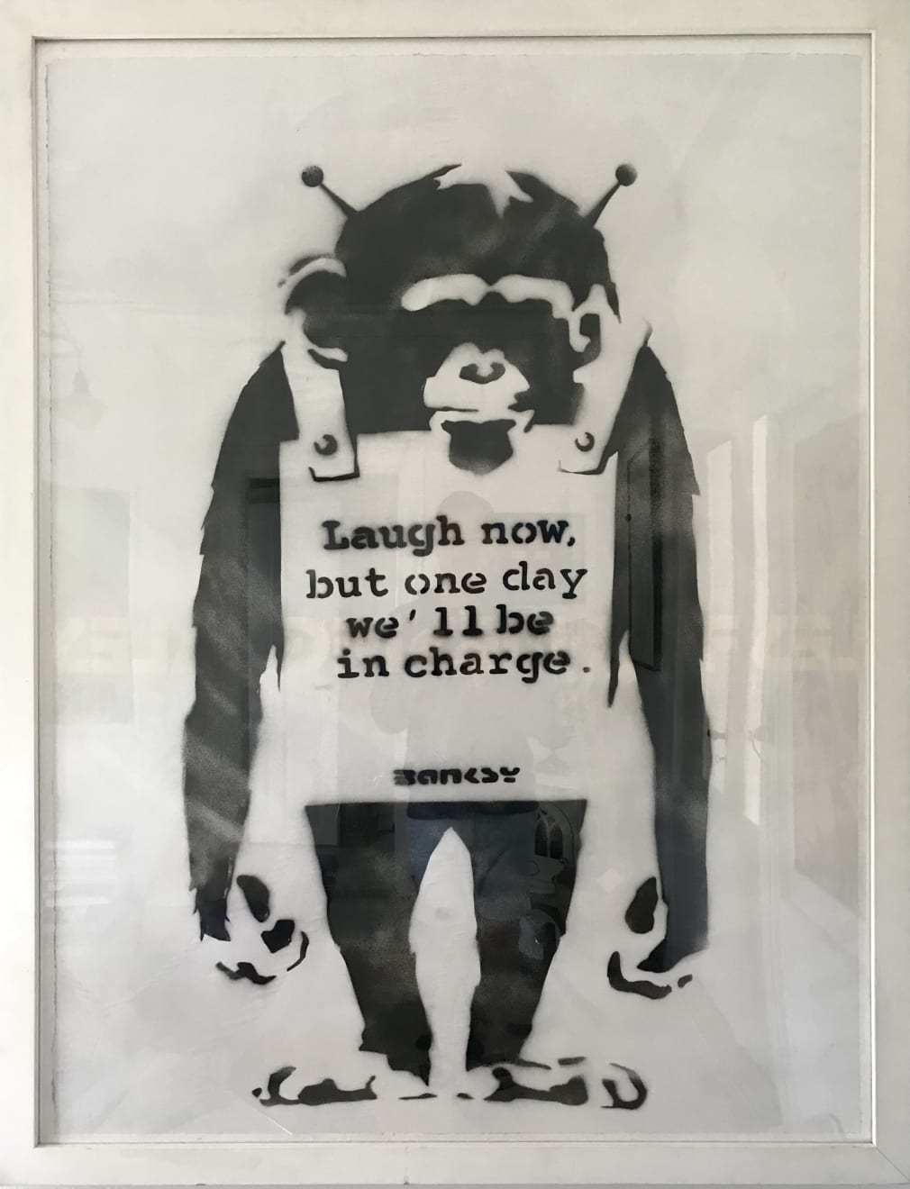 Banksy, "Laugh Now But One Day We´ll Be In Charge" ., 2001