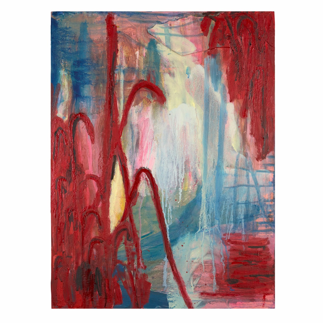 Jo Dennis, Red Walking Sticks, 2023