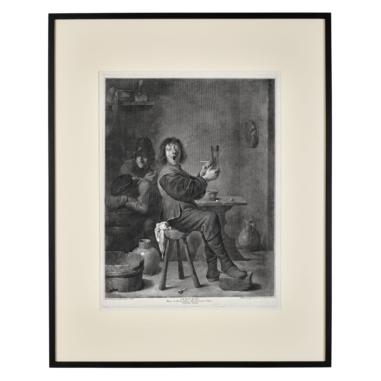Marco Alvise Pitteri (Venice 1702-1786), The smoking man, after David Teniers