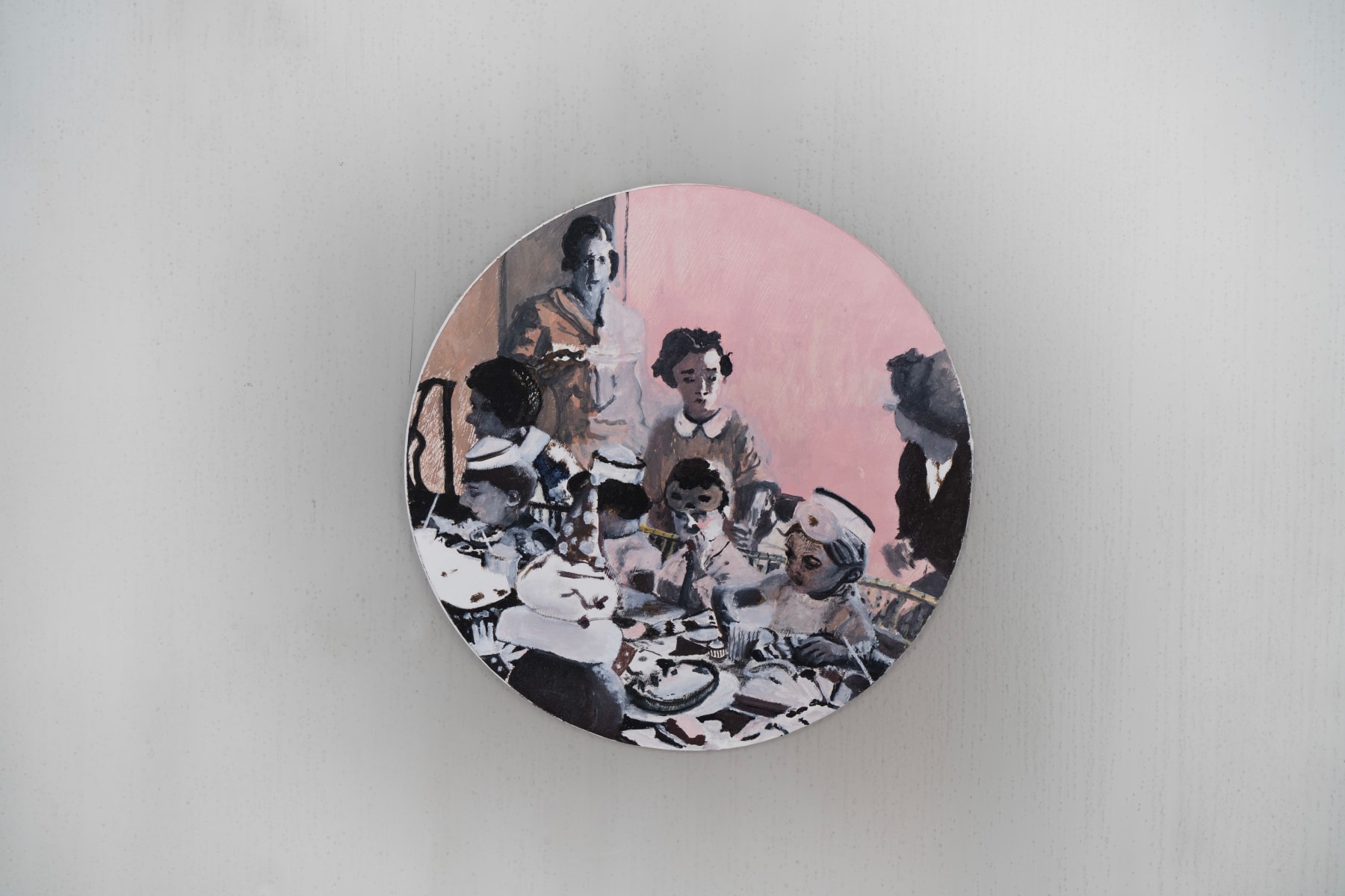 Norman Hyams, Party (Small round, pink-brown), 2022