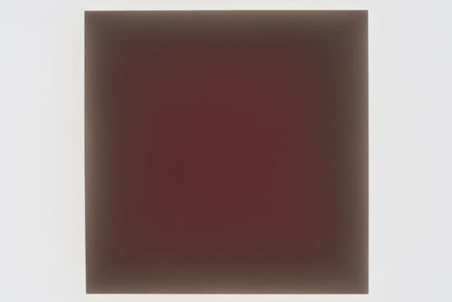 Gwen Hardie, 06.02.22 Deepest darkest pink on raw umber, 2022