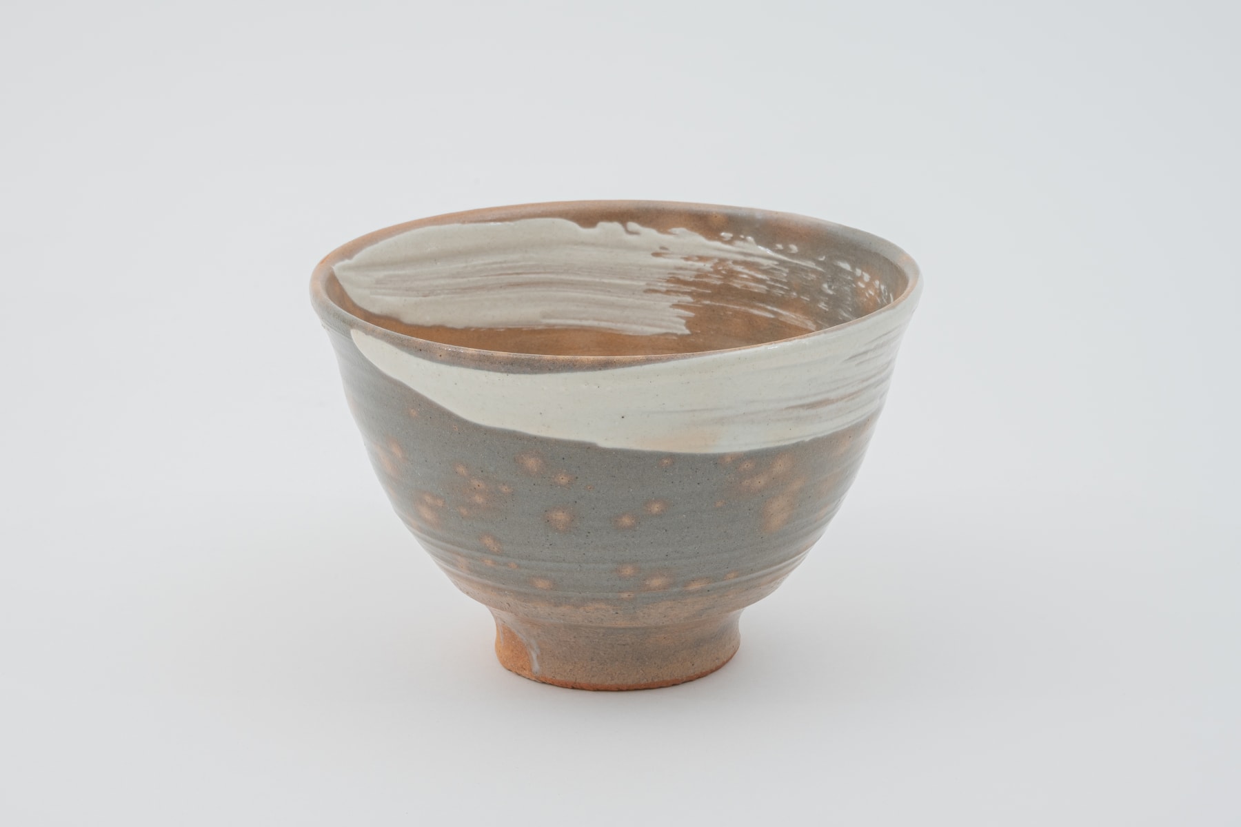 Hosai Matsubayashi XVI, Kase Tea bowl (red deer back, brush stroke) / 茶盌　紅鹿背刷毛目, 2020