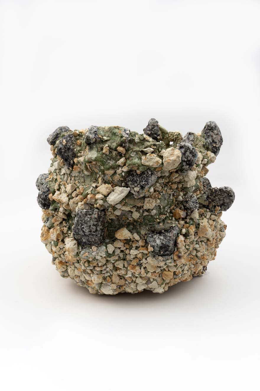 Masaomi Yasunaga, Vessel Fused with Stone, 2023