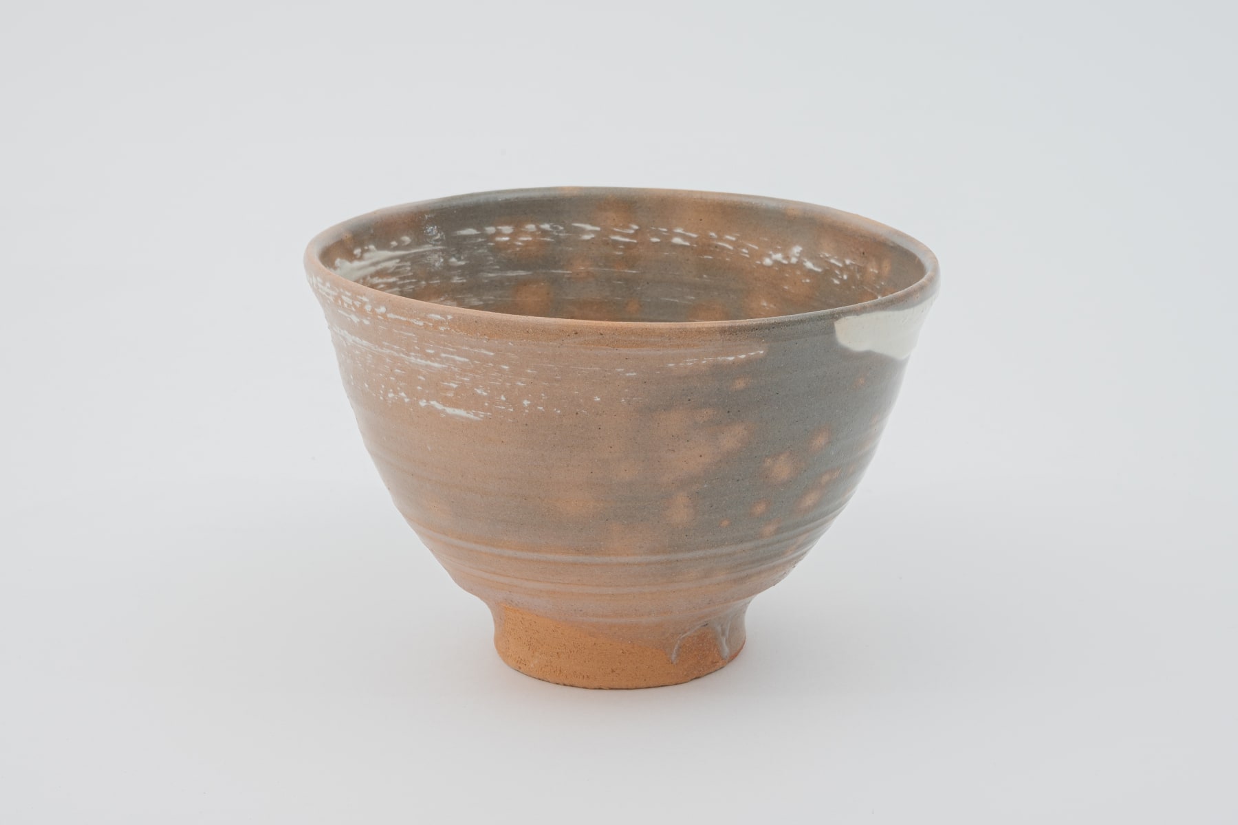 Hosai Matsubayashi XVI, Kase Tea bowl (red deer back, brush stroke) / 茶盌　紅鹿背刷毛目, 2020