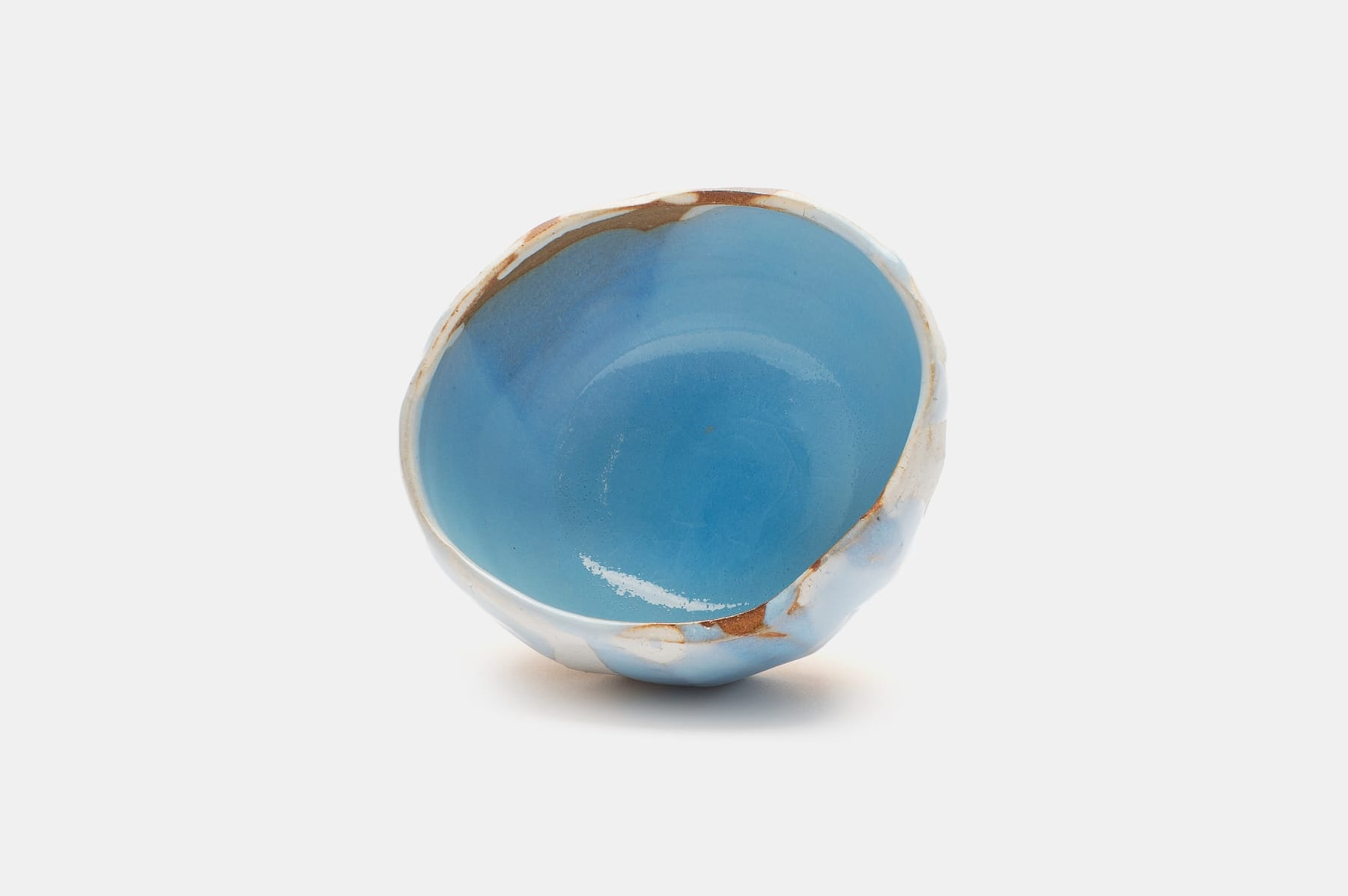 Hosai Matsubayashi XVI, Geppaku glaze Chawan 月白釉流シ 茶碗, 2019
