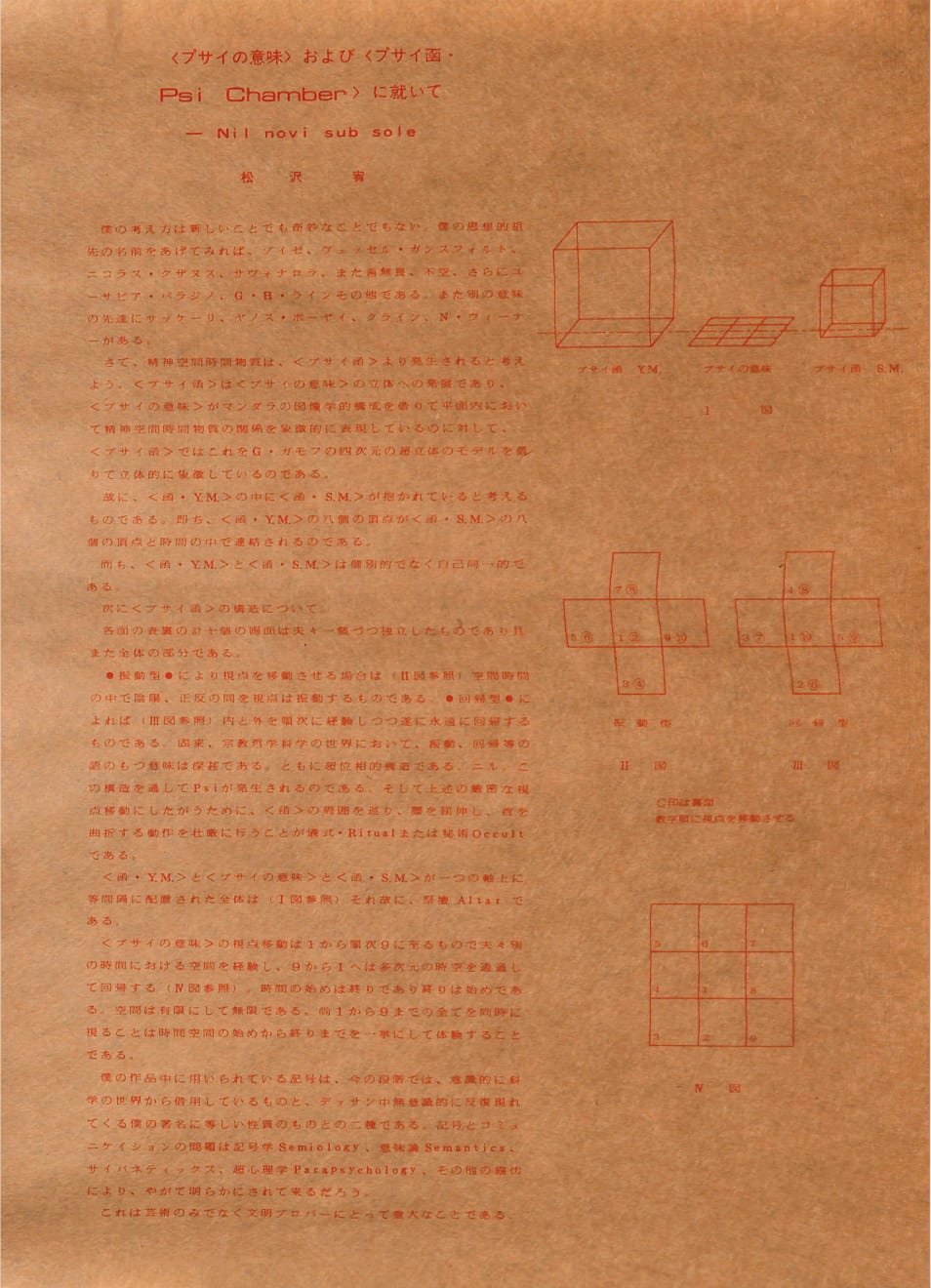 Yutaka Matsuzawa, Psi Chamber, 1961