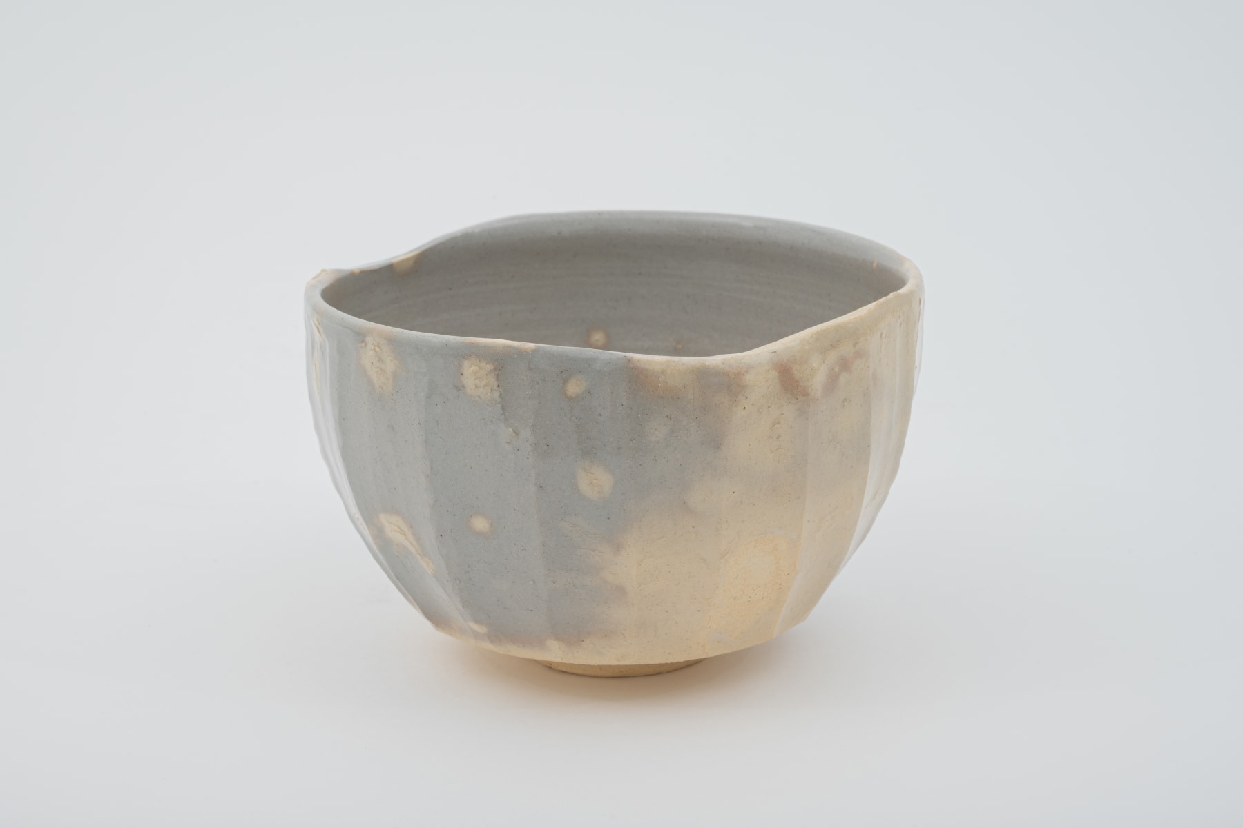 Hosai Matsubayashi XVI, Kase Tea bowl (deer back herame) 茶盌 (鹿背箆目), 2020