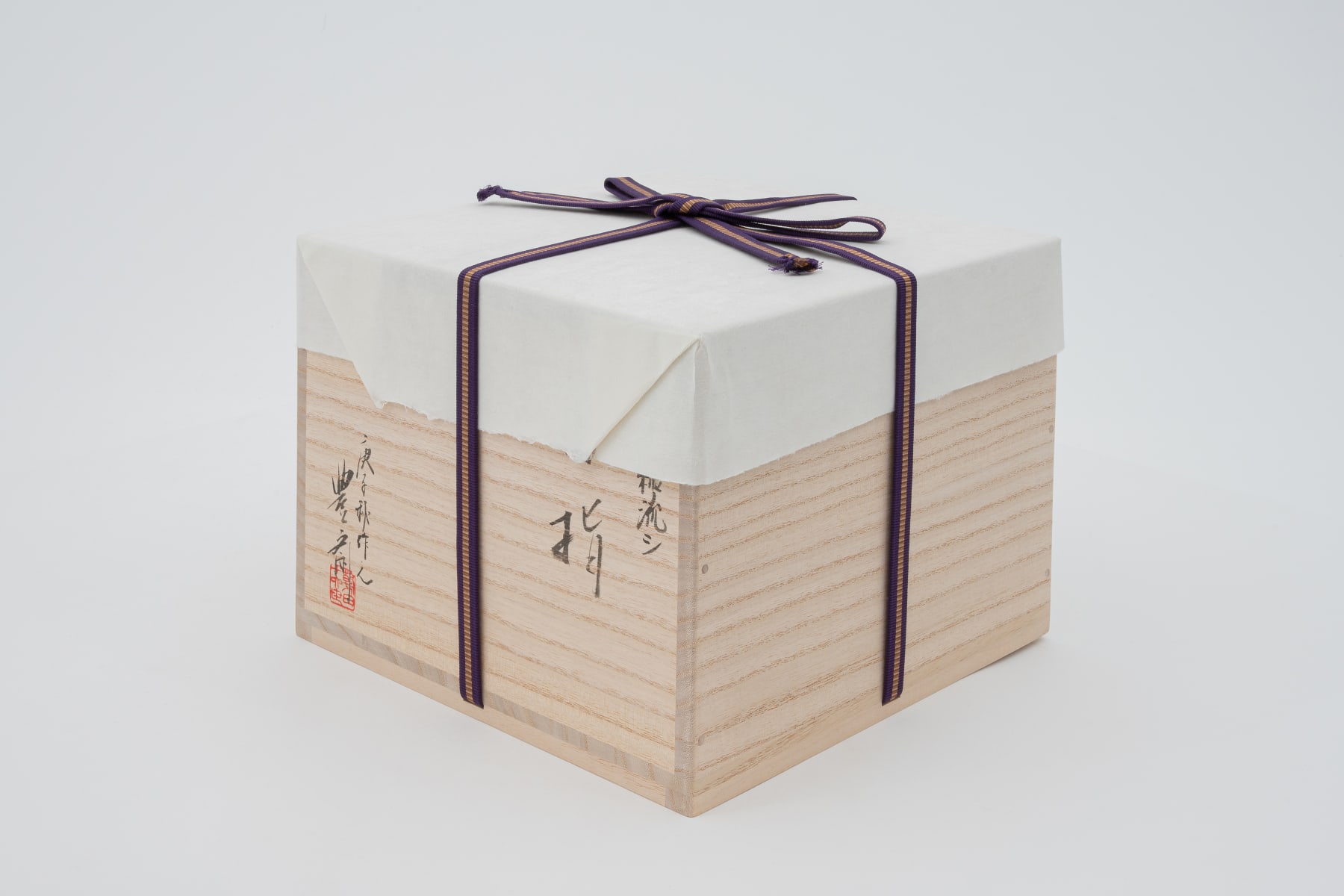 Hosai Matsubayashi XVI, Mizusashi (water keeper) Geppaku glaze / 水指　月白釉流し/, 2020