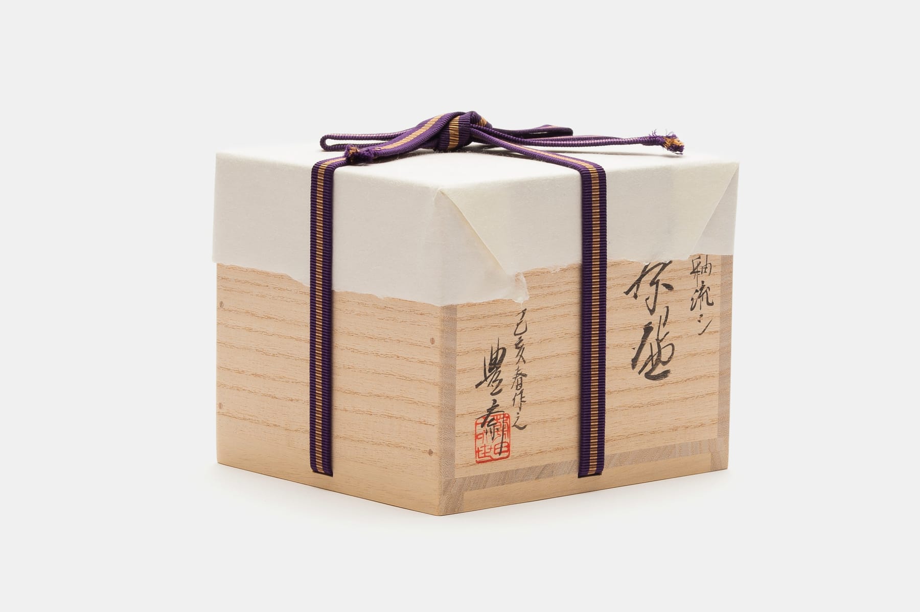 Hosai Matsubayashi XVI, Geppaku glaze Chawan 月白釉流シ 茶碗, 2019