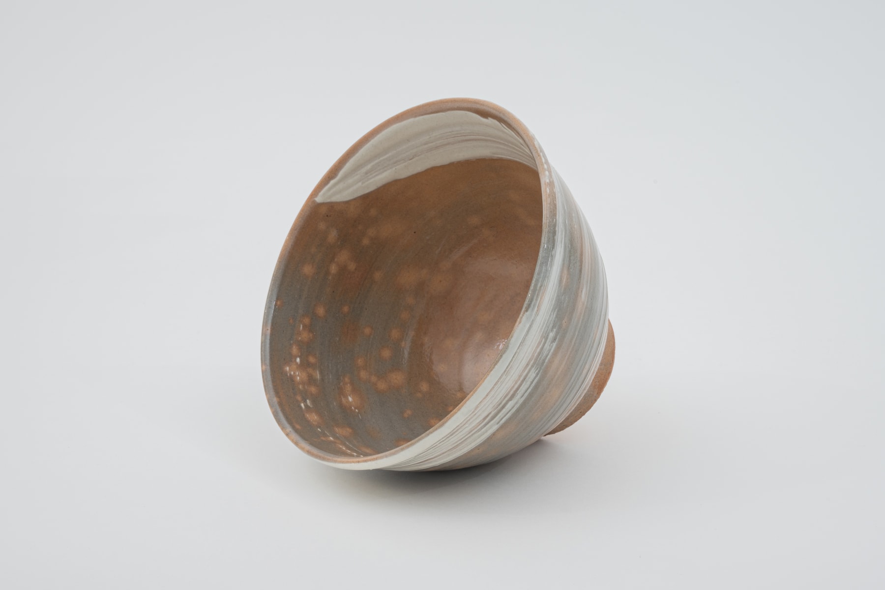 Hosai Matsubayashi XVI, Kase Tea bowl (red deer back, brush stroke) / 茶盌　紅鹿背刷毛目, 2020