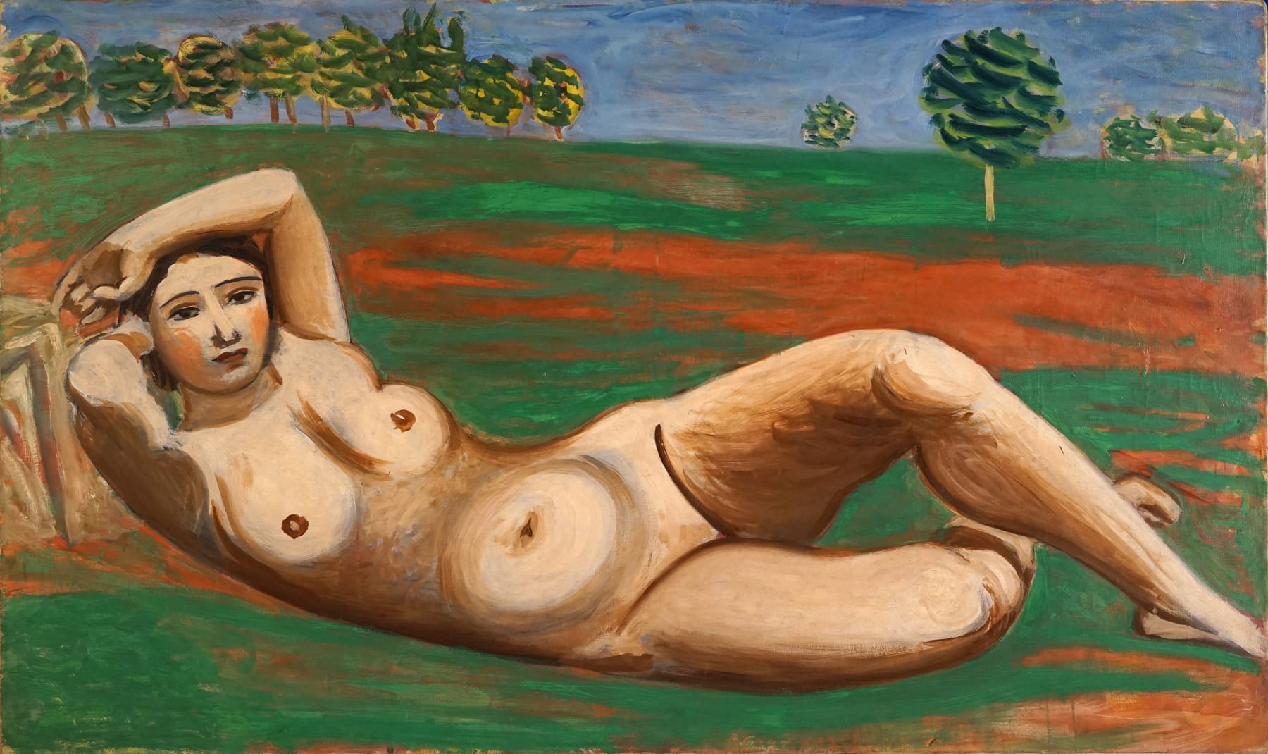 Zenzaburo Kojima, 木のある裸婦 Nude With Tree, 1932