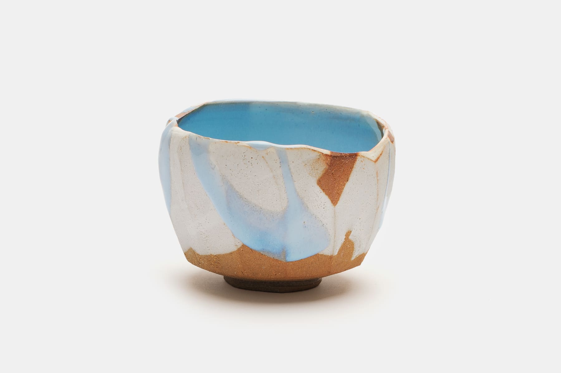 Hosai Matsubayashi XVI, Geppaku glaze Chawan 月白釉流シ 茶碗, 2019
