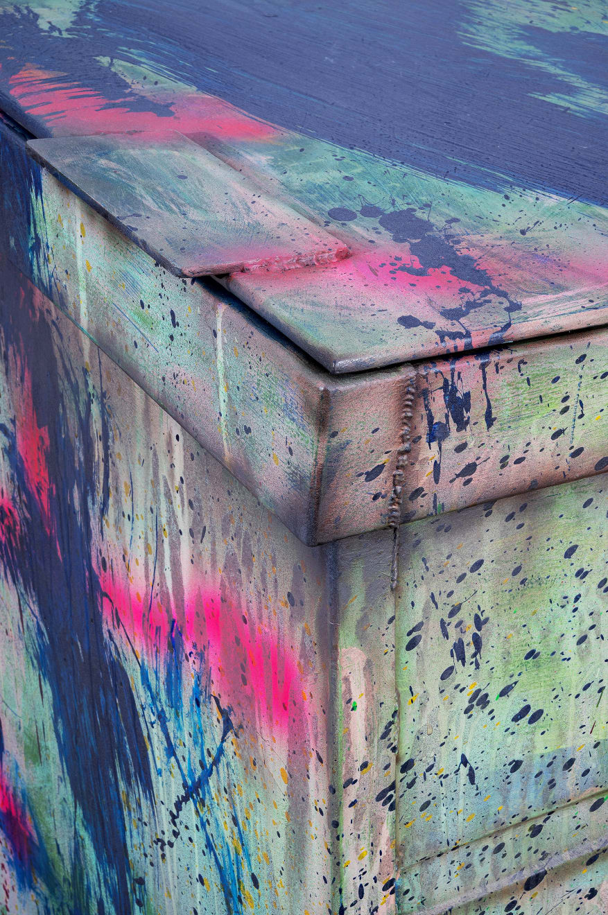 Kaz Oshiro, Dunmpster, (Green with Navy Swoosh), 2014