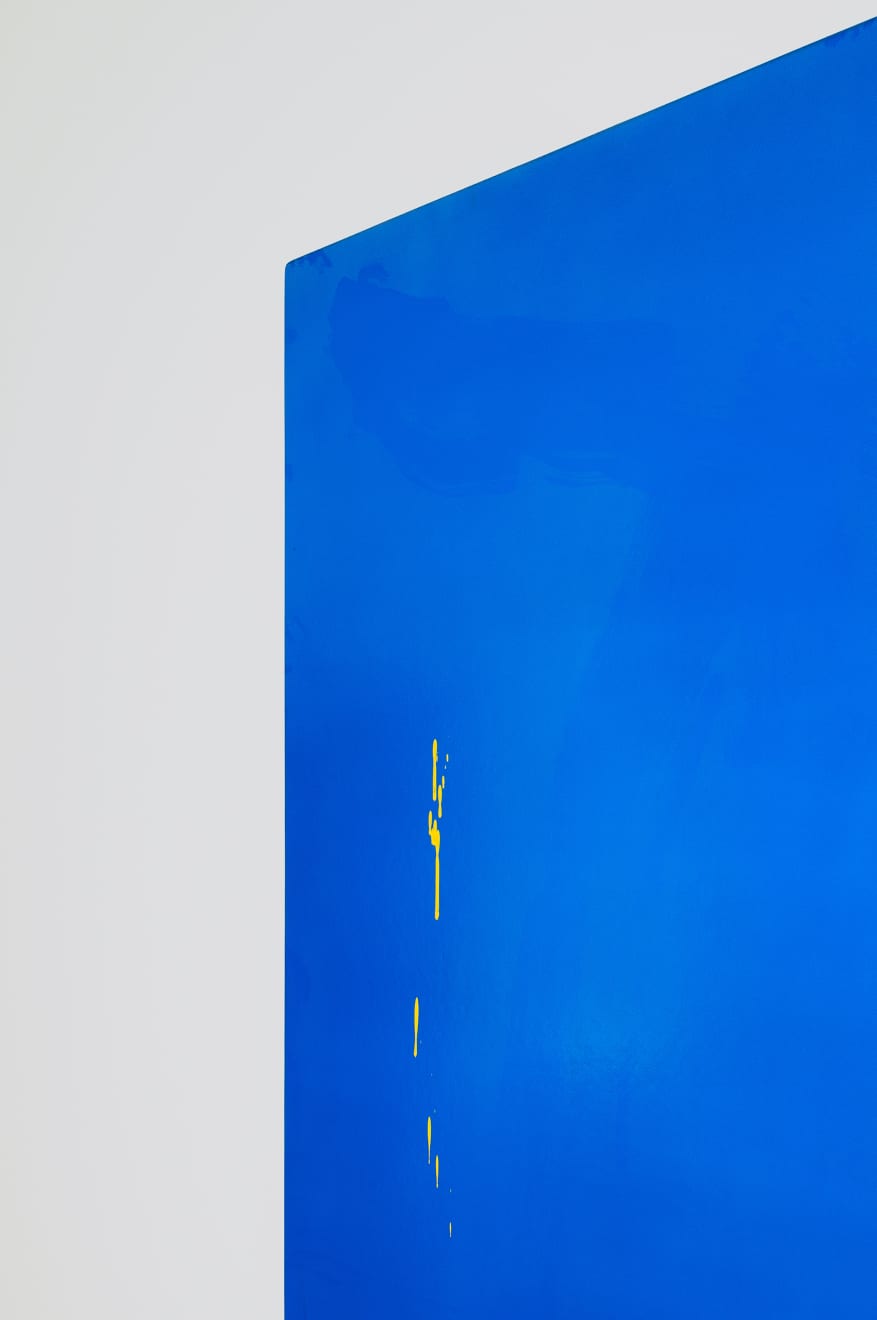 Kaz Oshiro, California Syuji (Pearl Blue, Yellow drip), 2020