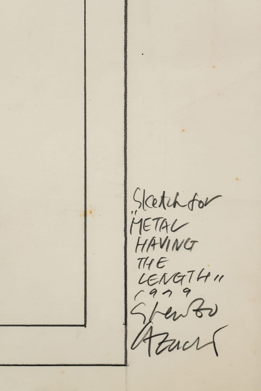 Shuzo Azuchi Gulliver, Sketch for 'Metal Having the Length', 1979