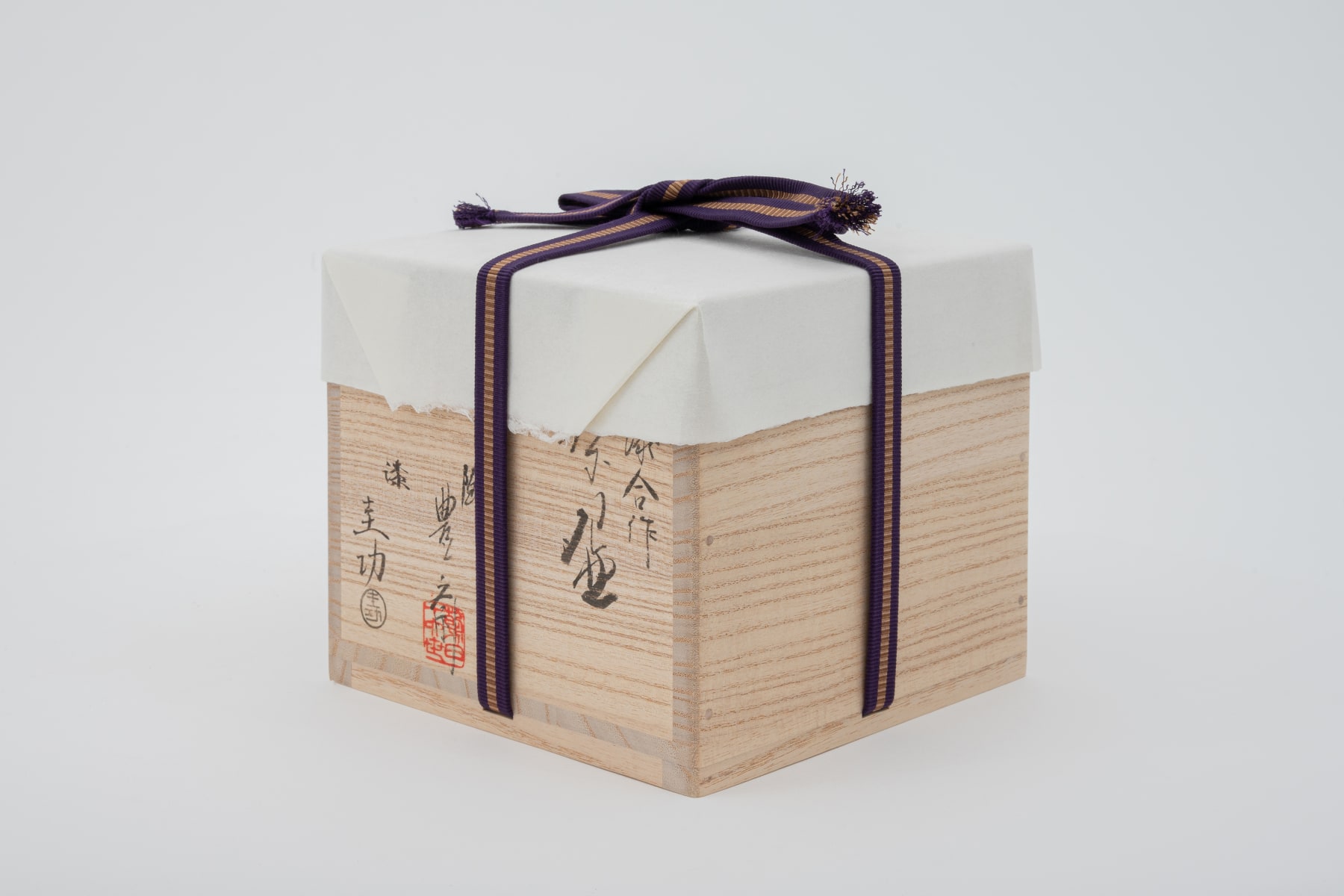 Hosai Matsubayashi XVI, Geppaku glaze with lacquer / 茶盌　陶漆合作　塗　西村圭功, 2020