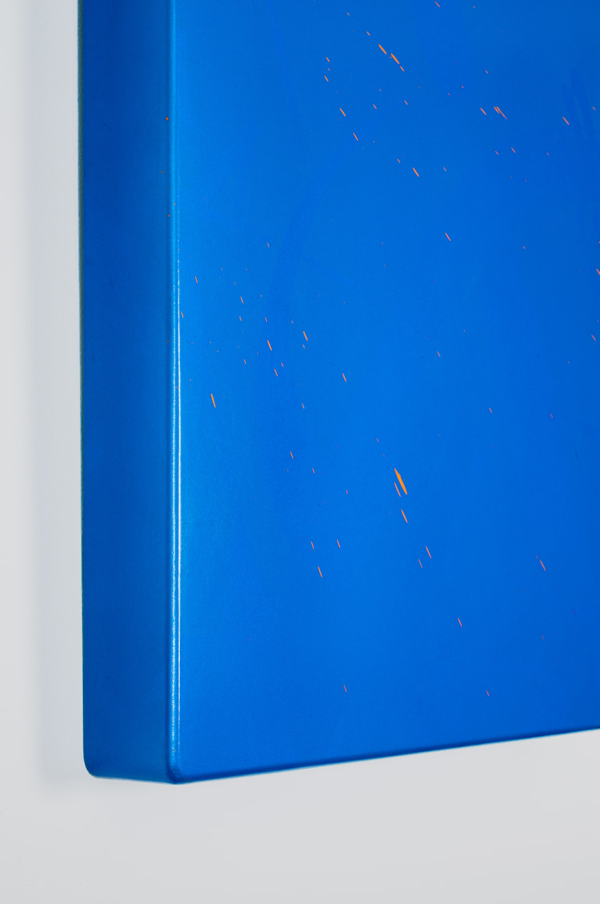 Kaz Oshiro, California Syuji (Pearl Blue, Orange splatter), 2020