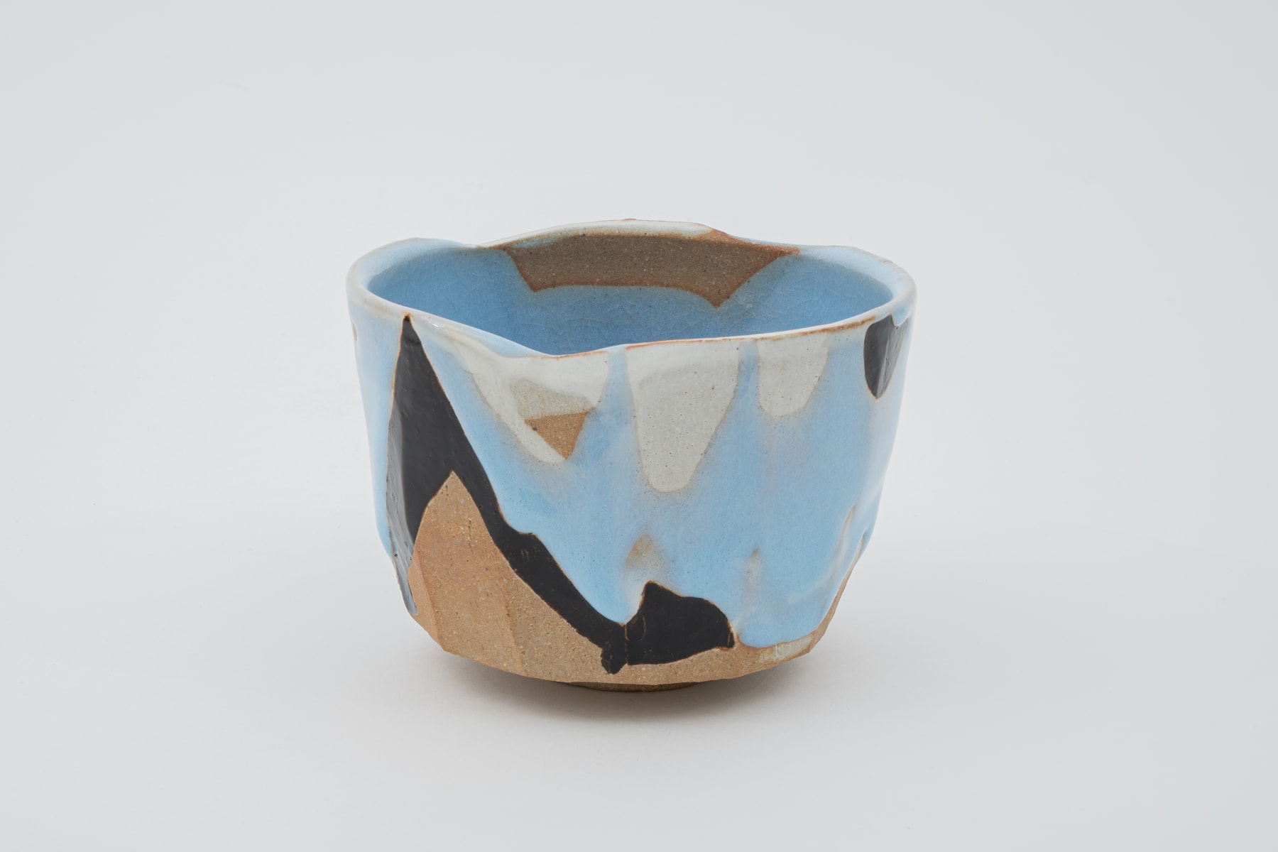 Hosai Matsubayashi XVI, Geppaku glaze with lacquer / 茶盌　陶漆合作　塗　西村圭功, 2020