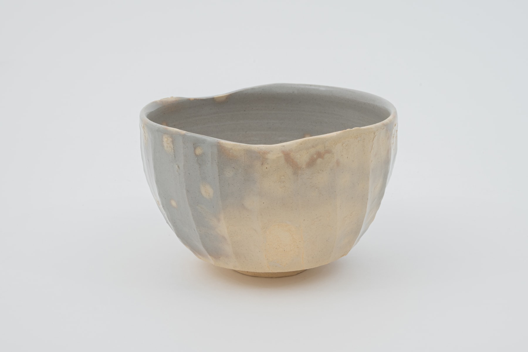 Hosai Matsubayashi XVI, Kase Tea bowl (deer back herame) 茶盌 (鹿背箆目), 2020