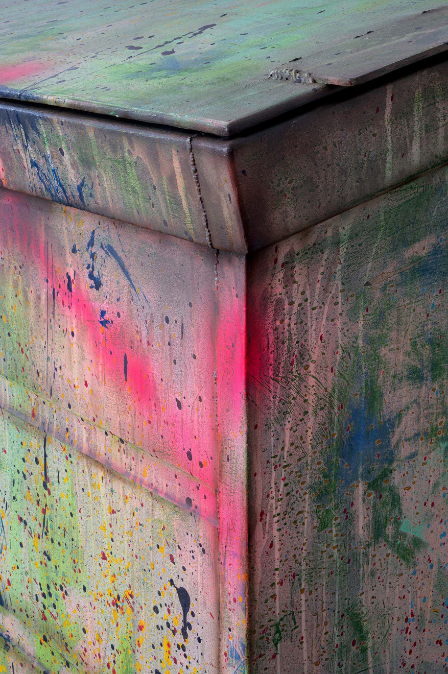 Kaz Oshiro, Dunmpster, (Green with Navy Swoosh), 2014