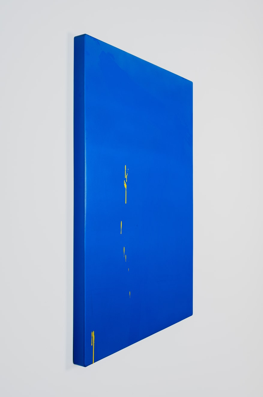 Kaz Oshiro, California Syuji (Pearl Blue, Yellow drip), 2020