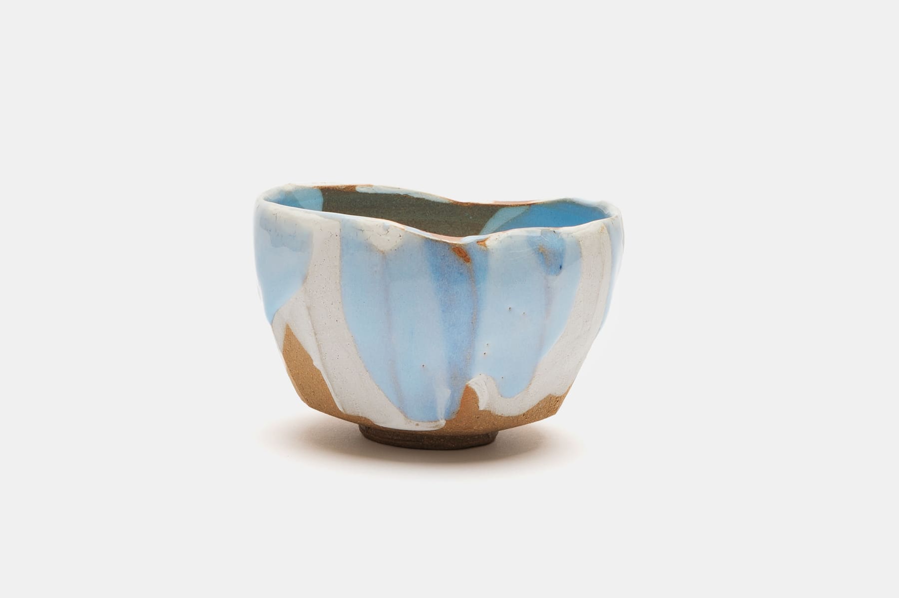 Hosai Matsubayashi XVI, Geppaku glaze Chawan 月白釉流シ 茶碗, 2019